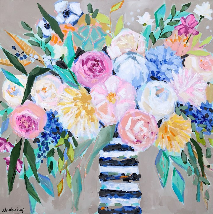 C Brooke Ring - Campfires on the Beach - Floral Painting.JPG