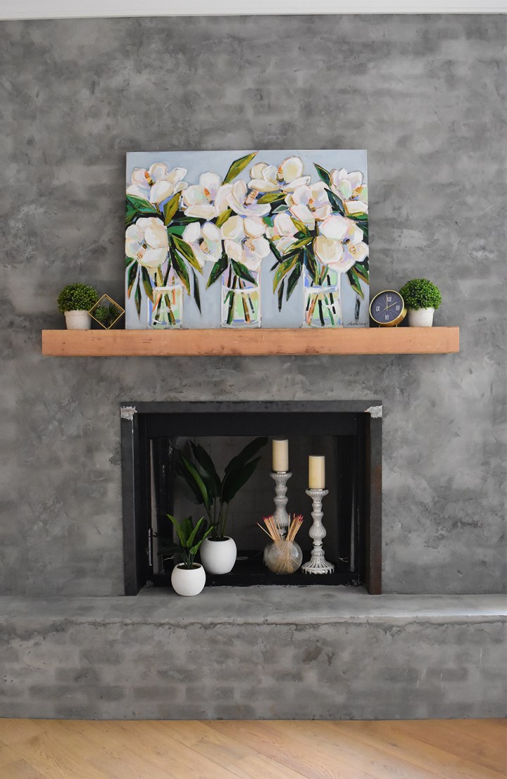 clone stamped magnolia painting