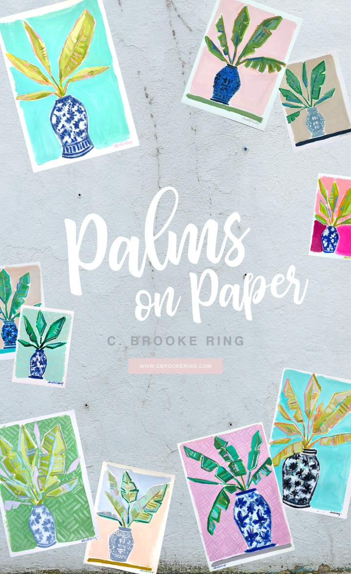 Palms on Paper Graphic - C Brooke Ring