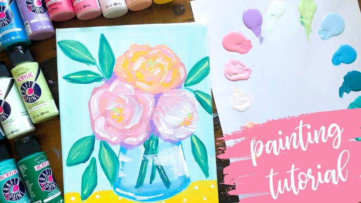 Easy Floral Painting Tutorial for&nbsp;Beginners