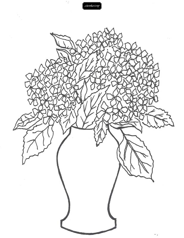 Hydrangea Coloring Sheet
